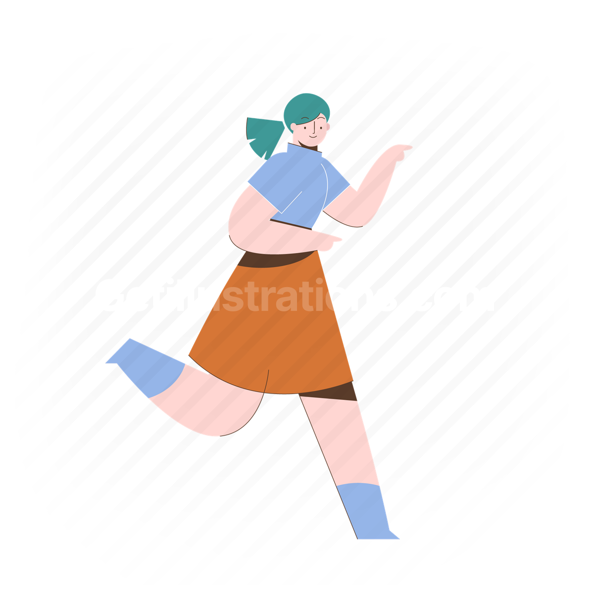 gesture, ponytail woman, woman, female, person